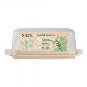 Масленка SE1451GR Green Republic, пластик, цвет лен, 1 шт