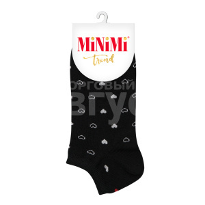 Носки женские Minimi MINI TREND 4206 укороченные с сердечками, размер 39-41, Nero