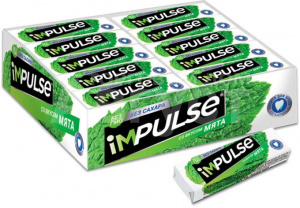 Жевательная резинка Impulse без сахара, Мята, 14 г