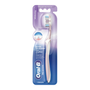 Зубная щетка Oral-B Pro 3D White Отбеливание 40, средней жесткости