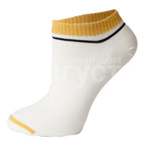 Носки женские Oemen VN362 хлопковые, спортивные с контрастной резинкой, размер 25, черный