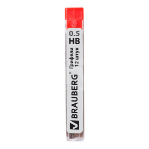 Грифель зап.0,5мм 12шт Brauberg
