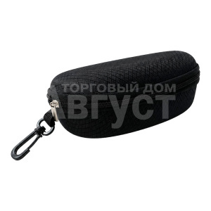 Футляр для очков FO-17 мужских и женских, с салфеткой цвет черный