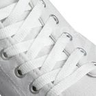 Шнурки для обуви плоские 8мм, белые, 70см
