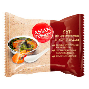 Лапша быстрого приготовления ASIAN FUSION из морепродуктов с креветками, 12 г