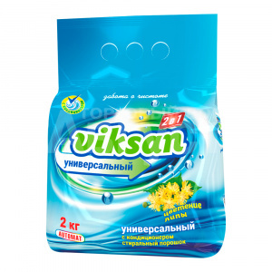 Стиральный порошок Viksan автомат, с кондиционером 2 в 1 Цветение липы, 2 кг
