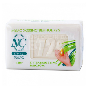 Мыло хозяйственное Невская косметика с пальмовым маслом 72%, 180 г