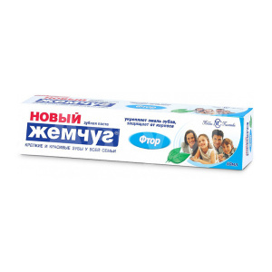 Зубная паста Жемчуг новый в футляре фтор, 50 мл