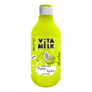 Крем-суфле для тела VITAMILK Папайя и Личи смягчают и успокаивают кожу, 250 мл