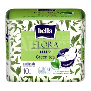 Прокладки гигиенические Bella Flora с экстрактом зеленого чая, 10 шт