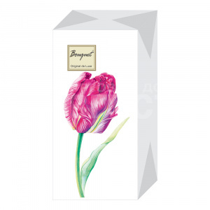 Салфетки бумажные Bouquet Original de Luxe, 2-х слойные, 33*33 см, Прекрасный тюльпан, 20 листов