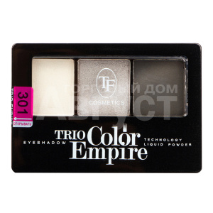 Тени для век Triumf Trio Color Empire, Серый жемчуг, тон 301