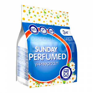 Стиральный порошок Sunday Perfumed Universal для белого белья, автомат, 3 кг