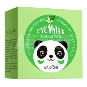 Патчи для глаз Sadoer гидрогелевые, Eye Mask Cucumber с экстрактом огурца, 60 шт