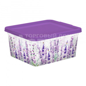 Ящик для хранения 435104400 с крышкой Lavender 1,9 л, пластик, прозрачный
