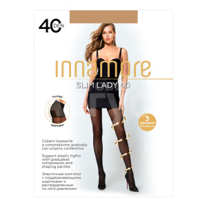 Колготки Innamore Slim Lady 40 ден, размер 4, daino (загар)