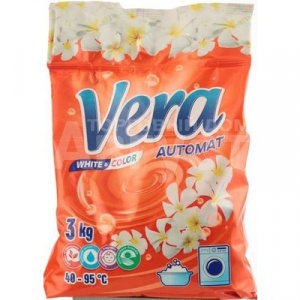 Стиральный порошок Vera автомат, универсальный, красный пакет, 3 кг