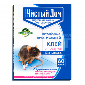 Родентицид Чистый Дом клеевая ловушка от крыс и мышей, 40 г