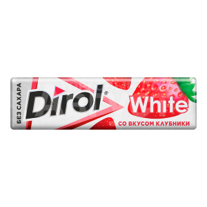 Жевательная резинка Dirol White Клубничная поляна, 13,6 г