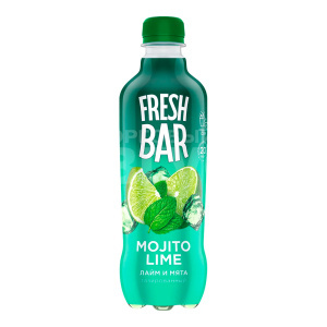 Вода газированная Fresh Bar Mojito Lime, безалкогольный, сильногазированный, 0,48 л