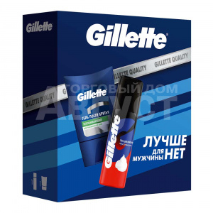 Набор подарочный Gillette для чувствительной кожи гель после бритья 75мл + пена для бритья 50мл