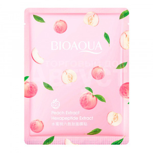 Маска для лица Bioaqua тканевая, с лактобактериями и экстрактом персика, 25 г