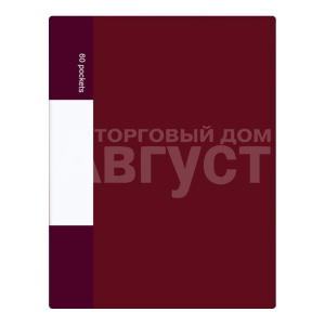 Канцелярская папка Alingar AL6687 А4 60 вкладышей, матовая, цвет:в ассортименте