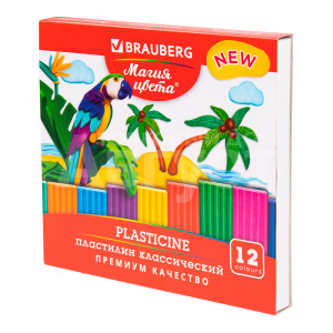 Пластилин Brauberg 106426 Магия цвета NEW 240 г, 12 цветов