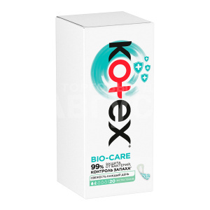 Прокладки ежедневные Kotex Bio-Care Экстра тонкие, 20 шт