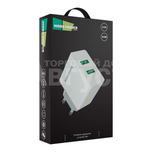 Зарядное устройство MoreChoice NC11 2USB 2.4 A, Black