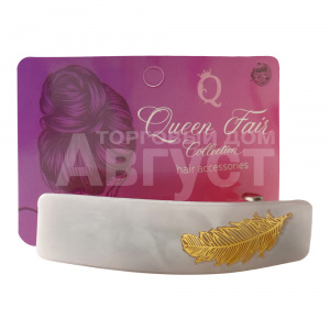 Заколка-автомат для волос Queen fair 7992350 Бэлла, прямоугольник перо, в ассортименте, 10,5 см