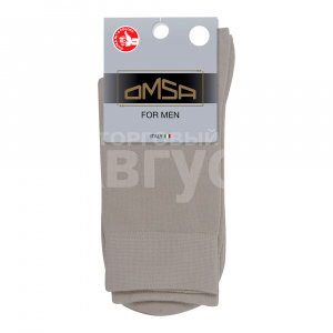 Носки мужские Omsa ECO 401 гладь, размер 42-44, Grigio Chiaro