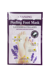 Маска-носочки GuanJing Lavender Collagen Foot Mask, Очищающая с коллагеном и лавандой, 40 г