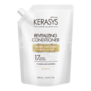 Шампунь Kerasys Clinic Revitalizing оздоравление с аминокислотами, запасной блок, 500 мл
