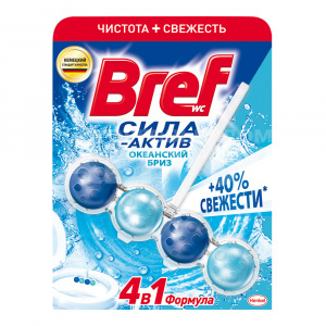 Освежитель для туалета Bref Сила-актив 53гр океан
