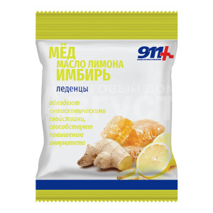Бад Леденцы мед, масло лимона, имбирь, 50 г