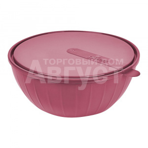 Салатник Sugar&Spice SE186811054 Vanilla, с крышкой, пластик, брусника, 5 л