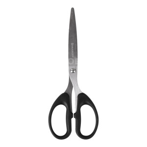 Ножницы канцелярские Brauberg 237096 Standard, 2-х сторонняя заточка, цвет: черный