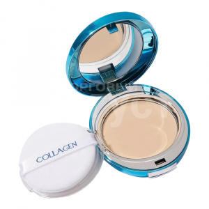 Пудра компактная Enough Collagen Hydro Moisture Two Way Cake Увлажняющая коллагеновая со сменным блоком, тон 21, 13 г