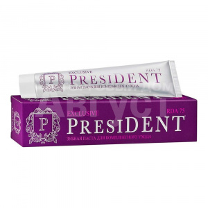 Зубная паста President Exclusive RDA75 Комплексная защита полости рта, 75 мл