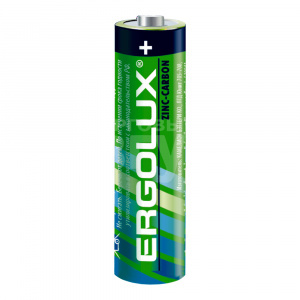Батарейка Ergolux R06 солевая, 1 шт