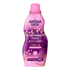 Гель для стирки Aroma Drop SPA TERAPY 2в1 с кондиционером Sakura, 1 л
