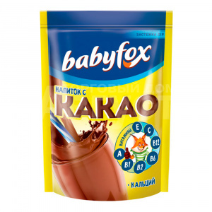 Какао Babyfox напиток растворимый, в дой-пак, 135 г