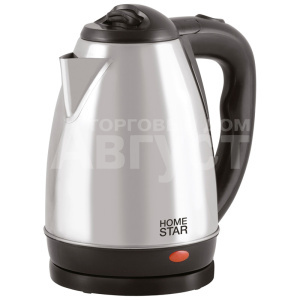 Чайник электрический Homestar 000450 HS-1001, нержавеющая сталь, металлик, 1,8 л
