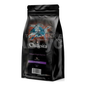 Кофе Chillesta Ethiopia origin espresso, арабика 100,% зерновое, пакет, 250 г