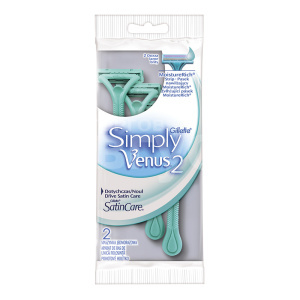 Станок для бритья Gillette SATIN CARE simply venus 2 лезвия одноразовый, женский, 2 шт