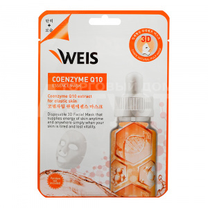 Маска для лица Weis 3D с коэнзимом Q10, 23 г