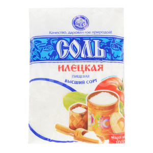 Соль Поваренная 1кг п/э Илецк