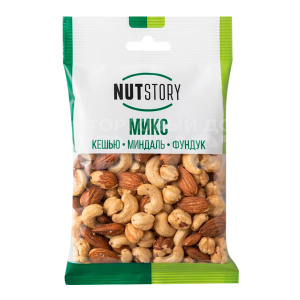 Ореховая смесь NatStori Микс ореховый кешью, миндаль, фундук, 34 г