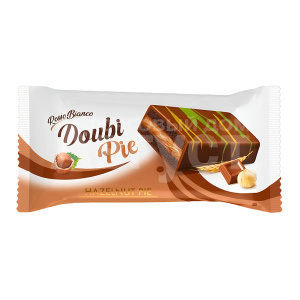 Кекс Rosso Bianco шоколадный"Doubi Pie"в глазури с ореховой начинкой, 40 г